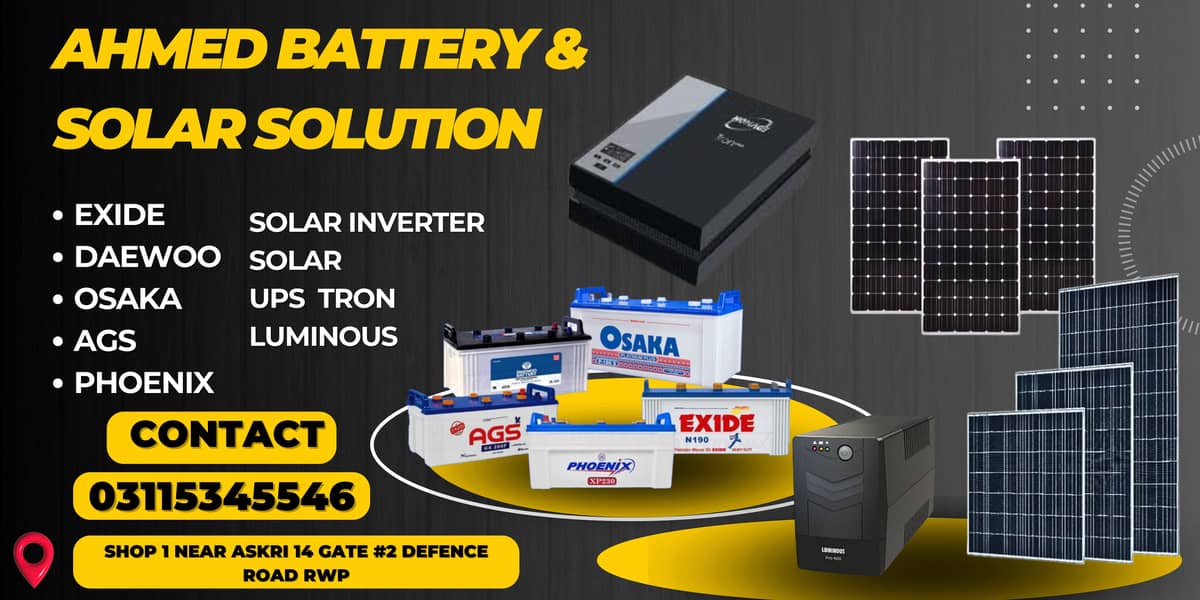Battery | Deep Cycle Battery (Special For UPS & Solar 0