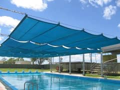 Foldable Shade net, Folding Sunshade net, Green Net for swimming pool, 0