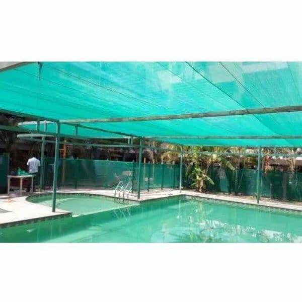 Foldable Shade net, Folding Sunshade net, Green Net for swimming pool, 1