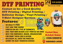 DTF Printing on T-Shirts, Reflective Printing, Rainbow Printing