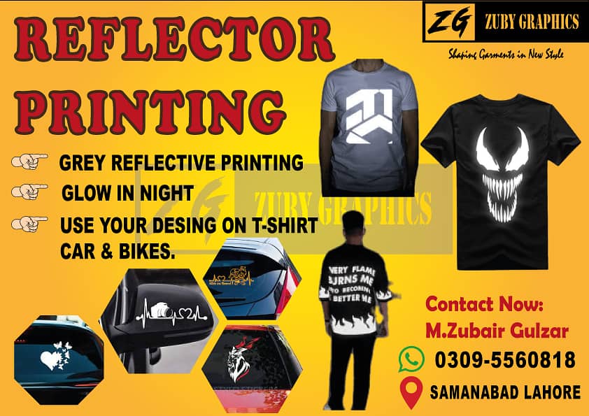 DTF Printing on T-Shirts, Reflective Printing, Rainbow Printing 4