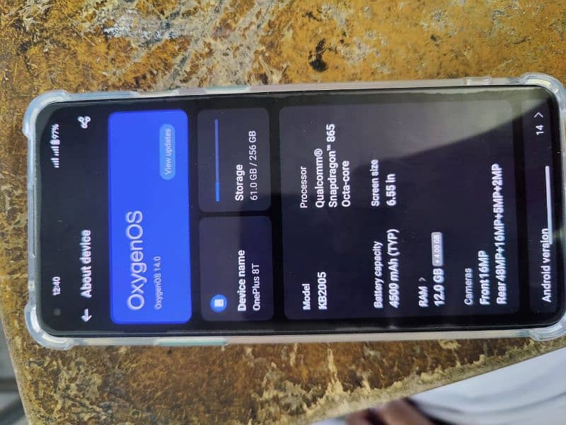 OnePlus 8t 12+4 Ram 256gb storage 1