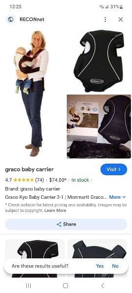 Graco Baby Carrier imported 2
