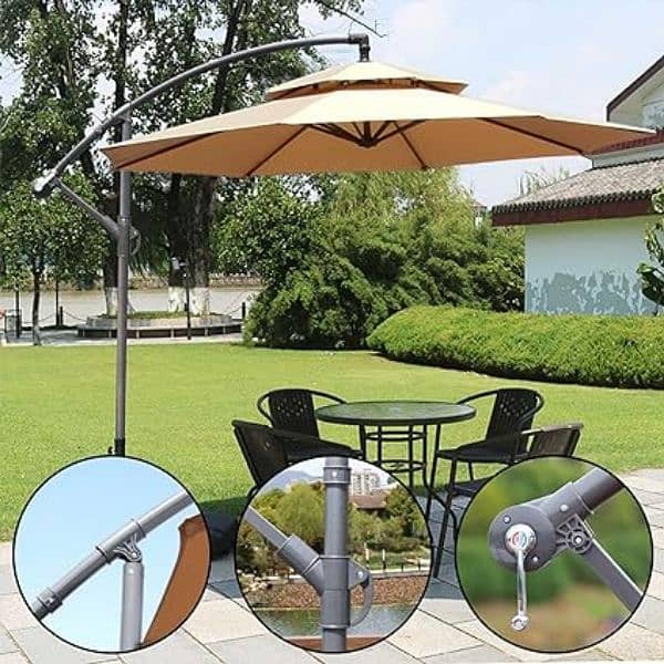 Side pole Umbrella, side pool garden umbrela, luxury umbrela 1