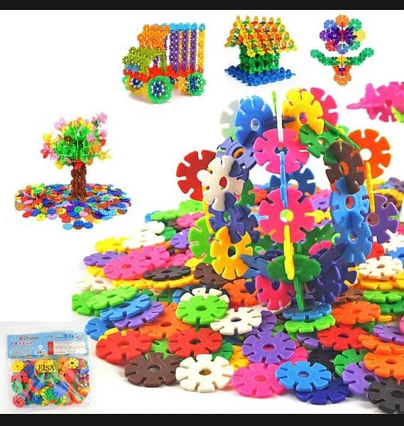 72 Pcs - Colorful Snowflake build Blocks - Brain
and Educational toys 2