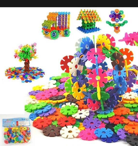 72 Pcs - Colorful Snowflake build Blocks - Brain
and Educational toys 3