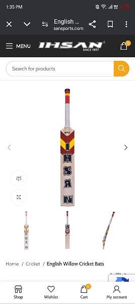 brand New ihsan classic series HI TECH English willow cricket bat 8