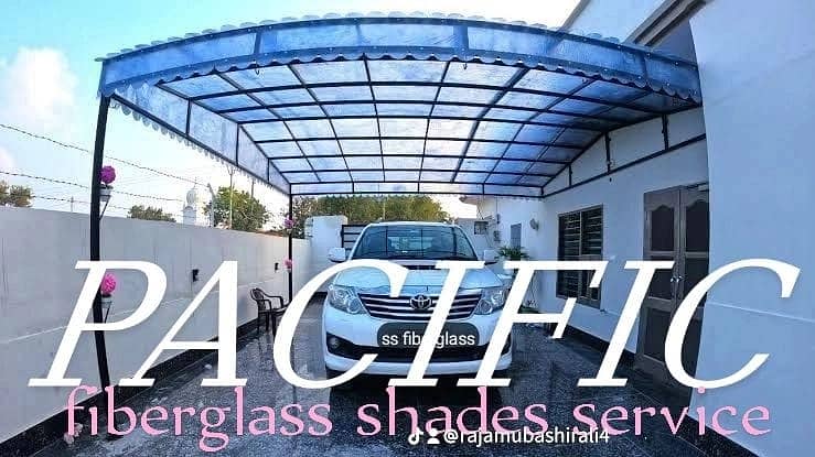 fiberglass shade,conopy fiberglass doors green net jali parking shade 0