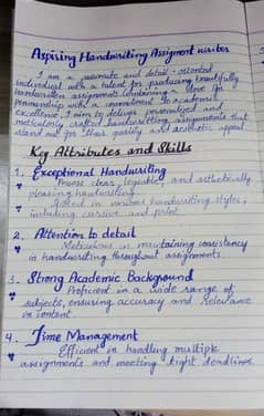 Hand writing assignment job 0