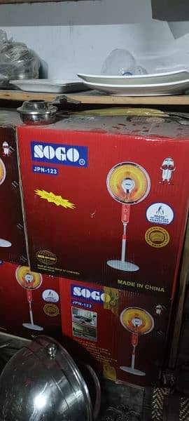 Sogo heater standing fan new and used 4