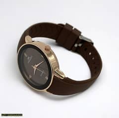 Men's formal silicone strap watch 0