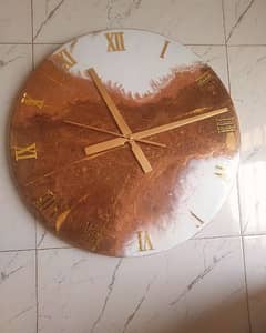 resin and epoxy wall clock