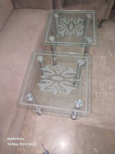 Centre Glass Table of 3 set 3