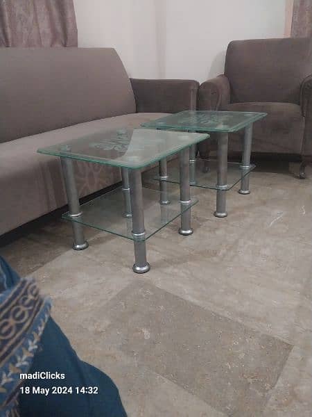Centre Glass Table of 3 set 5