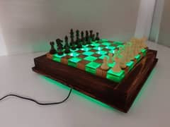 resin and exposy chess board and its beeds 0