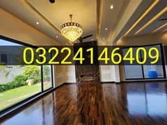 Laminate Wooden Floor Tiles , PVC skirting , Room Wallpaper . 0