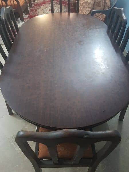 sheesham Wood 6 chair table 1