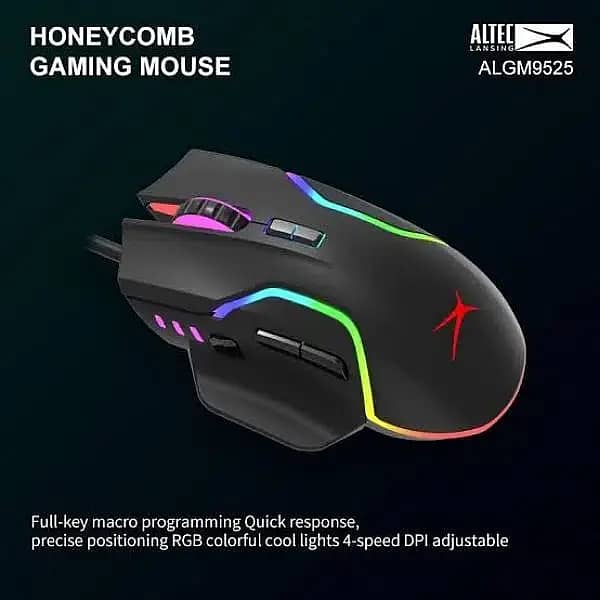 GAMING MOUSE ALTEC LANSiNG ALGM-9525 USB RGB WIRED DPI 2400DPI 1