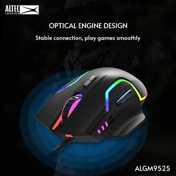 GAMING MOUSE ALTEC LANSiNG ALGM-9525 USB RGB WIRED DPI 2400DPI 4