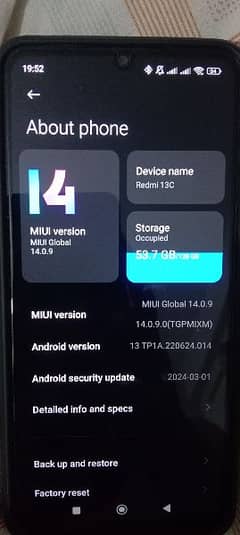 redmi 13C 6/128 extremely new condition