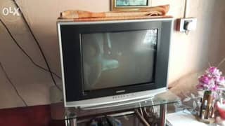 samsung 21 inch tv and troly for sale 0