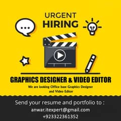 Required Graphics Designer + Video Editor