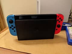 Nintendo switch oled with every accessory