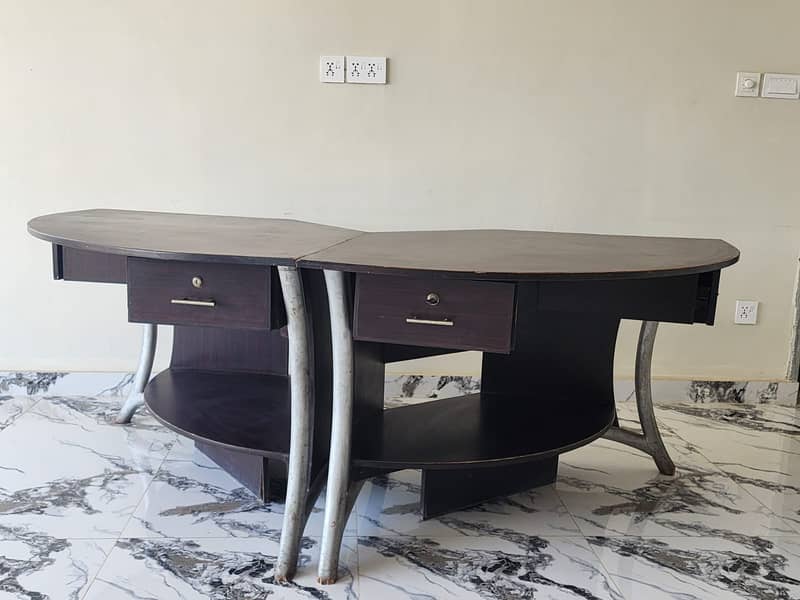urgently selling 2 office tables 1