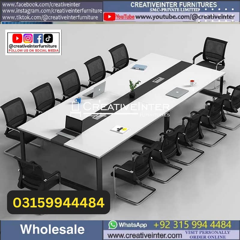 Executive office table manager desk modern design office chair Meeting 14