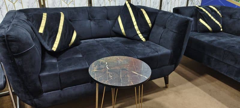 Black Poshish Sofa Set 2