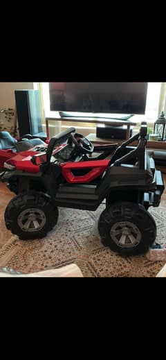 Battery operated Red Jeep with remote