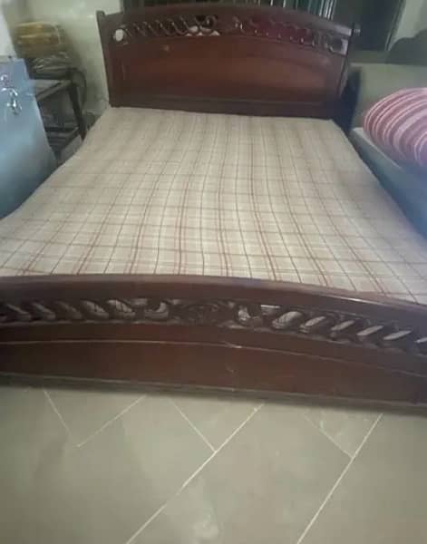 Wooden double bed 1