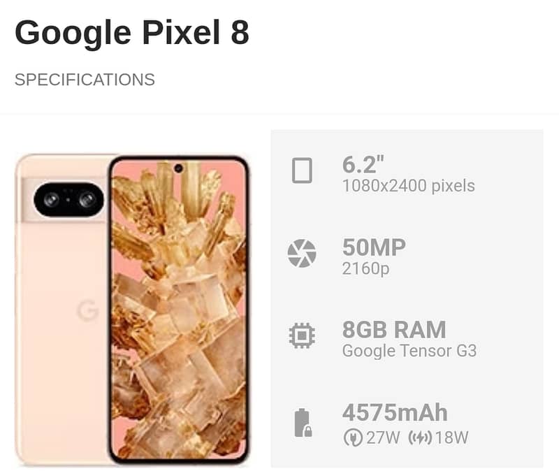 Google pixel 8 5