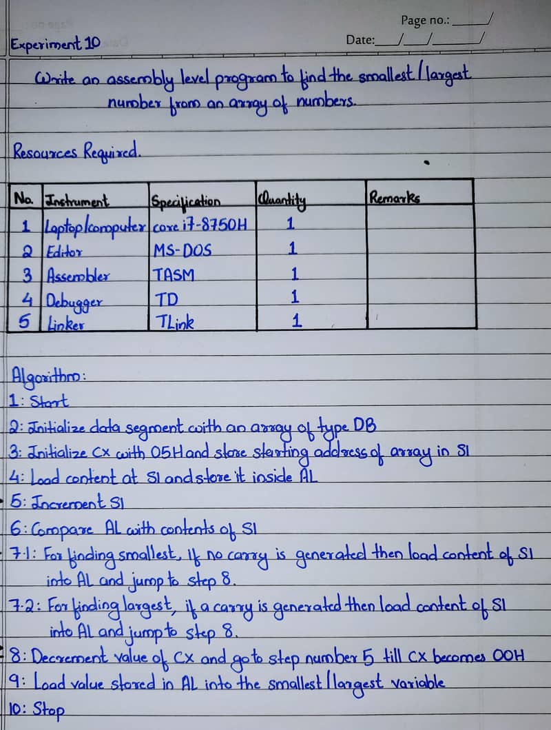 Hand writing assignment 9