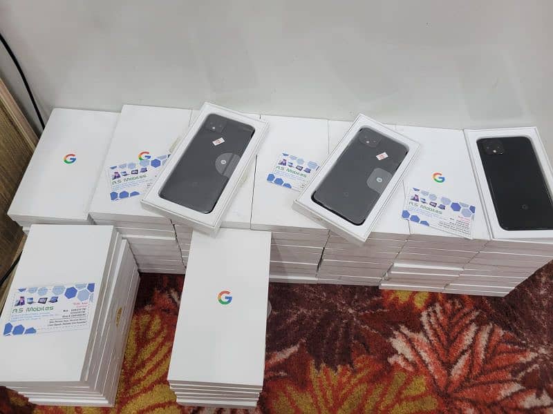 Google Pixel 4,4XL Box pack and 4a5G official, 5, and 5a All Available 4