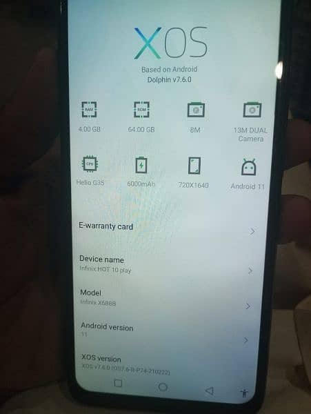 Infinix hott 1oS play gd condition one hand use no fault 1