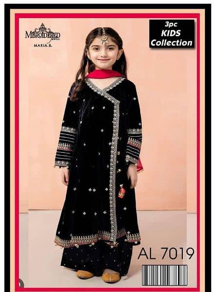 3 pc girls lawn embroidered suit 14