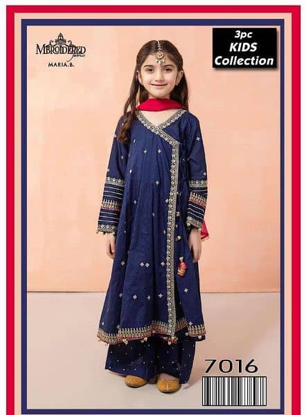 3 pc girls lawn embroidered suit 16