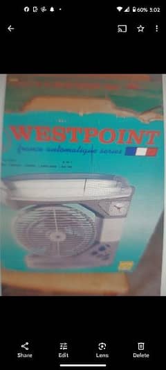 West point rechargeable and multi functional fan