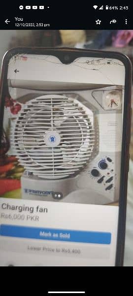 West point rechargeable and multi functional fan 3