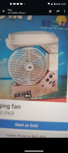 West point rechargeable and multi functional fan 4