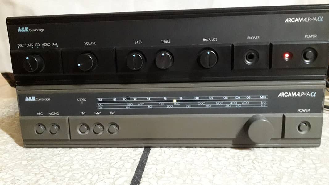 ARCAM Alpha Stereo Integrated Amplifier and ARCAM Tuner, Made in UK 8