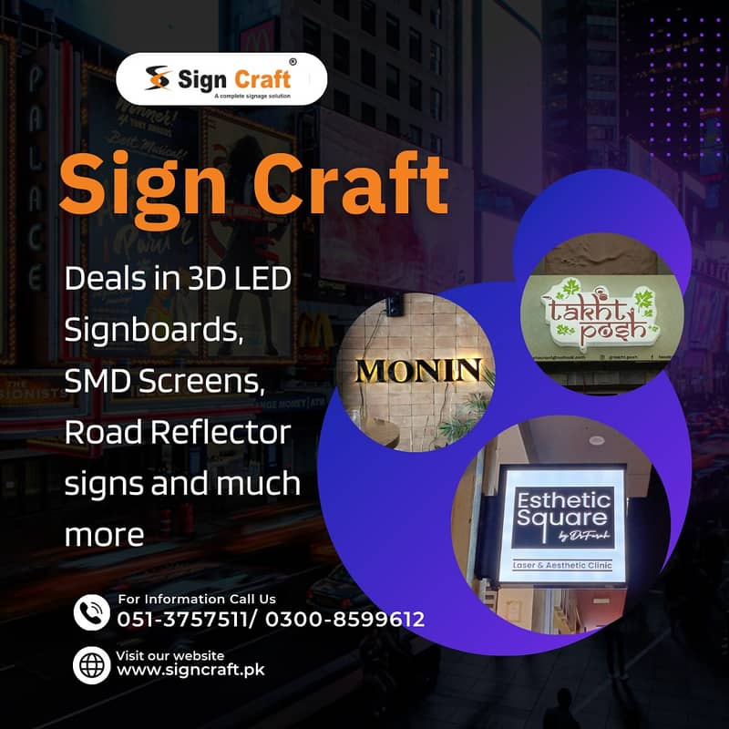 3D LED sign boards 3D signs LED sign board SMD Screen 3D acrylic sign 6