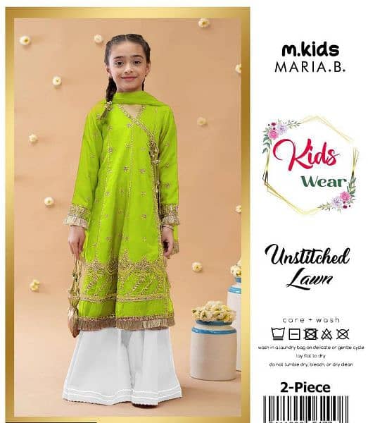 Girls lawn embroidered shirt and trouser 2 pcs 9
