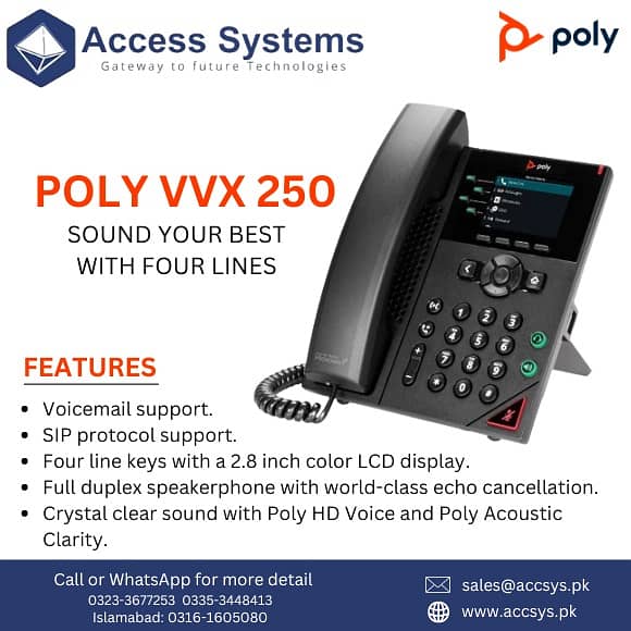 IP Phones Polycom VVX250 | VVX300 | VVX500 | Cisco 7821 | 8811 | 8841 0