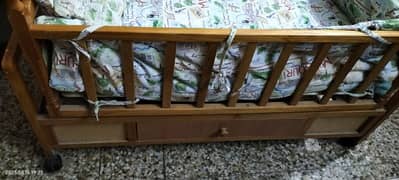 new born wooden baby cot cum bed