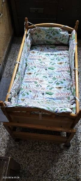 new born wooden baby cot cum bed 3