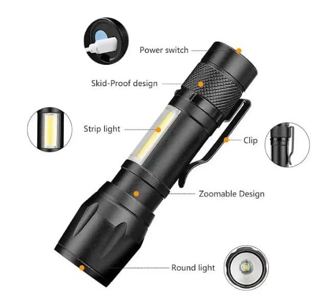 Rechargeable LED torch 2