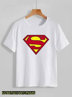 Unisex superman logo printed T shirt 0