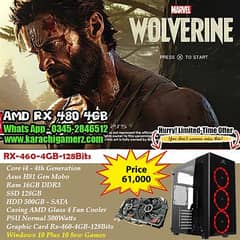 Gaming Build PC with latest Games Installed 8GB Graphic Card
